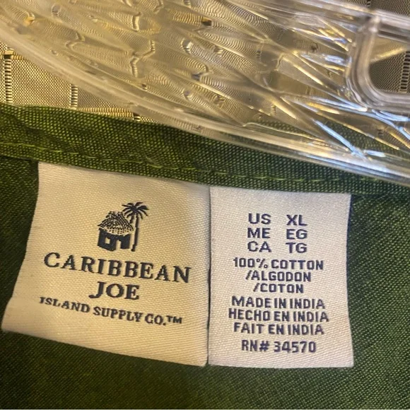 Hunter Green Caribbean Joe Bohemian Top XL - Picture 5 of 6